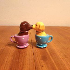 Pacific Kissing Labrador Salt & Pepper Shakers